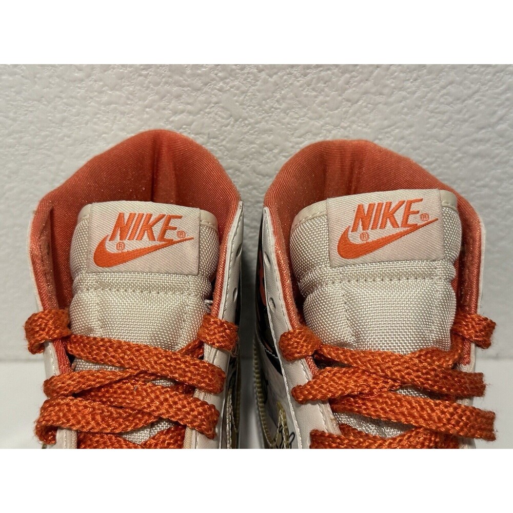 NIKE Womens Blazer High Size 7 White Orange 2009 Art Design Pattern 317808-115 - Picture 6 of 15